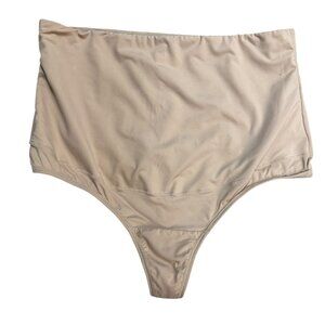 Amazon Beige High Waisted Thong Shapewear Size M – Seamless Tummy Control - NWOT